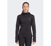 adidas Donna Own The Run Winterized Hooded Half-Zip, Black, L