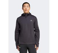 adidas Uomo Own The Run Winterized Hooded Half-Zip, Black, S