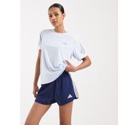Pantaloni corti adidas Pacer Workout Woven High Rise blu scuro bianco donna - XS