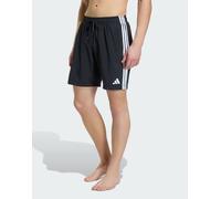 adidas Uomo 3 Stripes Swim 8 inch Swimwear, Black/White, XXL