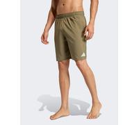 adidas performance - Pantaloncini da bagno da 8“ verde oliva e bianchi S