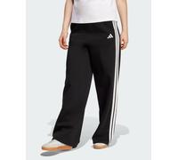 adidas performance - Pantaloni ampi neri in pile con 3 strisce-Nero XL
