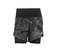 adidas - Women's Adi365 Spray Dye 2in1 Shorts - Pantaloncini da running L nero/grigio