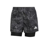 adidas Running - Own The Run - Pantaloncini 2 in 1 neri con stampa-Nero XL
