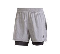 Pantaloni corti adidas Own the Run CLIMACOOL 2-in-1 grigio nero - S