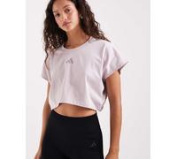 adidas performance - Power Workout - Top senza maniche squadrato taglio corto viola ghiaccio con 3 strisce M