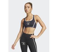 adidas Performance - Powerimpact - Reggiseno heritage a sostegno medio nero/bianco gesso S
