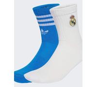 adidas Performance - Real Madrid - Confezione da 2 paia di calzini color bianco e blu bird 37 1/3-38 2/3