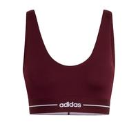 adidas - Training Hyperglam Linear - Reggiseno sportivo bordeaux a supporto leggero-Rosso M