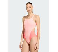 adidas Performance - Ripstream Team - Costume da bagno con spalline sottili e scollo a C sul retro colore frozen turbo/solar turbo-Rosa W30