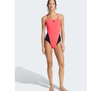 adidas performance - Ripstream Team - Costume da bagno rosso lucido/nero con spalline sottili sul retro W26