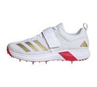 adidas Adipower Vector, Scarpe da Cricket Uomo, Cloud White/Gold Metallic/Pure Ruby, 45 1/3 EU
