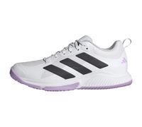 Adidas Donna Court Team Bounce 2.0 Shoes, Cloud White/Core Black/Powder Plum, 40 2/3 EU