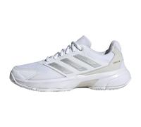 adidas Women's Courtjam Control 3 Tennis Cloud White/Silver Metallic/Grey One 7.5 UK 41 1/3 EU