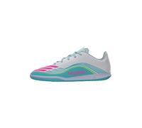 adidas Unisex - Bambini e Ragazzi F50 Messi Club Indoor Football Shoes Kids, Ftwr White/Lucid Pink/Flash Aqua, 37 1/3 EU