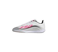 adidas F50 Messi Club Indoor Football Boots Kids, Scarpe da Calcio Unisex-Bambini, Ftwr White/Lucid Red/Silver Met, 30 EU