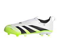 adidas Predator League Laceless Firm Ground Football Boots Kids, Scarpe da Calcio Unisex-Bambini, Cloud White/Core Black/Lucid Lemon, 31 1/2 EU