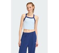 adidas performance - Seasonal Essentials Colorpop - Top senza maniche azzurro cielo cristallo e bianco con grafica ricamata-Blu 2XS