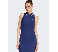 adidas performance - Seasonal Essentials Colourpop - Vestito blu scuro e bianco con grafica ricamata XL
