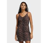 adidas Performance - Seasonal Essentials - Vestito corto con stampa leopardata e 3 strisce multicolore/marrone S