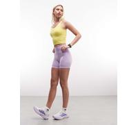 adidas Performance shorts con tre strisce Studios viola XS