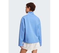 adidas Performance - Soft Lux - Felpa blu fusione con zip corta 2XS
