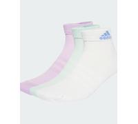 adidas Performance - Sportswear - Confezione da 3 paia di calzini sportivi imbottiti alla caviglia prugna polvere, bianco e menta sfocato-Viola 13-14.5
