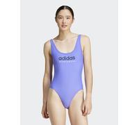 adidas Performance - Sportswear - Costume da bagno blu cobalto/blu scuro con scollo a U sulla schiena W34