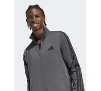 adidas performance - Sportswear - Tuta sportiva basic in tricot grigia con 3 strisce-Grigio 2XL