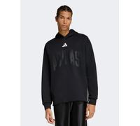 adidas performance - Stadium - Felpa con cappuccio nera e bianco sporco con grafica-Nero 2XL