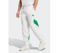 adidas Performance - Stadium - Pantaloni bianchi e verdi-Bianco S