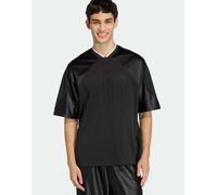 adidas performance - Stadium - T-shirt in rete nera e bianco sporco con grafica-Nero L