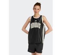 adidas Performance - Stadium - Top senza maniche nero / lino cristallo / bianco sporco S