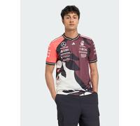 adidas performance - Summer Pack - Maglietta pilota team di Formula Uno Mercedes - AMG petronas rubino aurora, turbo e bianco sporco-Rosso 2XL