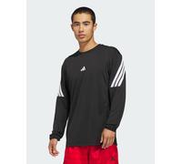 adidas Performance - T-shirt a maniche lunghe nera con logo adidas crazy lite-Nero M