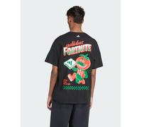 adidas performance - T-shirt ampia nera con grafica adidas x fortnite-Nero L