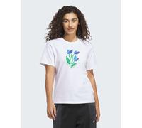 adidas Donna Floral Bloom At Your Own Pace Graphic Shirt, White, XXS