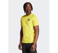 adidas performance - T-shirt gialla con stampa grafica con sticker-Giallo M