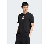 adidas Performance - T-shirt nera con grafica Marvel Spider-Man-Nero XL