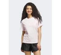 adidas Donna Satin-Filled Logo Graphic Shirt, Distilled Pink, L