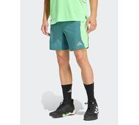 adidas performance - Tech Apparel Climacool - Pantaloncini verde-azzurro preloved / lime burst-Blu L 5in