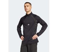 adidas performance - Tech Apparel - Top nero / carbonio con zip corta S
