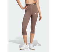 adidas performance - Techfit - Leggings capri marroni-Marrone 2XL