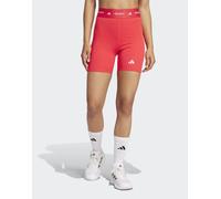 adidas Performance - Techfit - Leggings corti color rubino puro-Rosso 2XS 3in