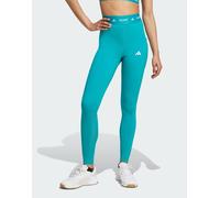 adidas performance - Techfit - Leggings lunghezza integrale verde-azzurro puro con tasca interna-Blu M