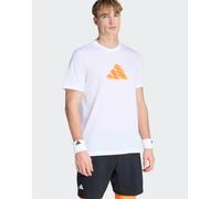 adidas performance - Tennis - T-shirt bianca con grafica "Clay is not"-Bianco XS