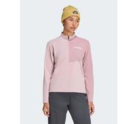 adidas Performance - Terrex Multi Climacool - T-shirt a maniche lunghe con zip corta lilla doppio / malva magico-Viola M
