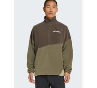adidas performance - Terrex multi climawarm - Anorak in pile color oliva ombra / oliva strata-Verde M