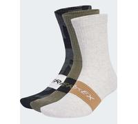 adidas Unisex - Adulto TERREX MULTI 3 PACK SOCK, Black/Olive Strata/White, 2.5-4