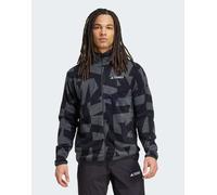 adidas performance - Terrex Multi - Giacca stampata in pile con zip nera / carbonio-Nero XS